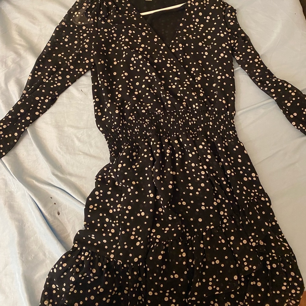 Michael Kors pearl print ruffle dress!